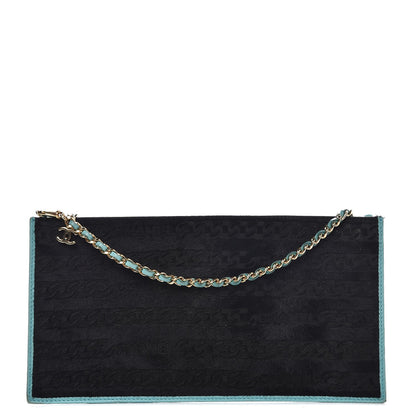 Chanel Lambskin Pony Hair Chain Embossed Logo Shoulder Bag Black 1 of 12