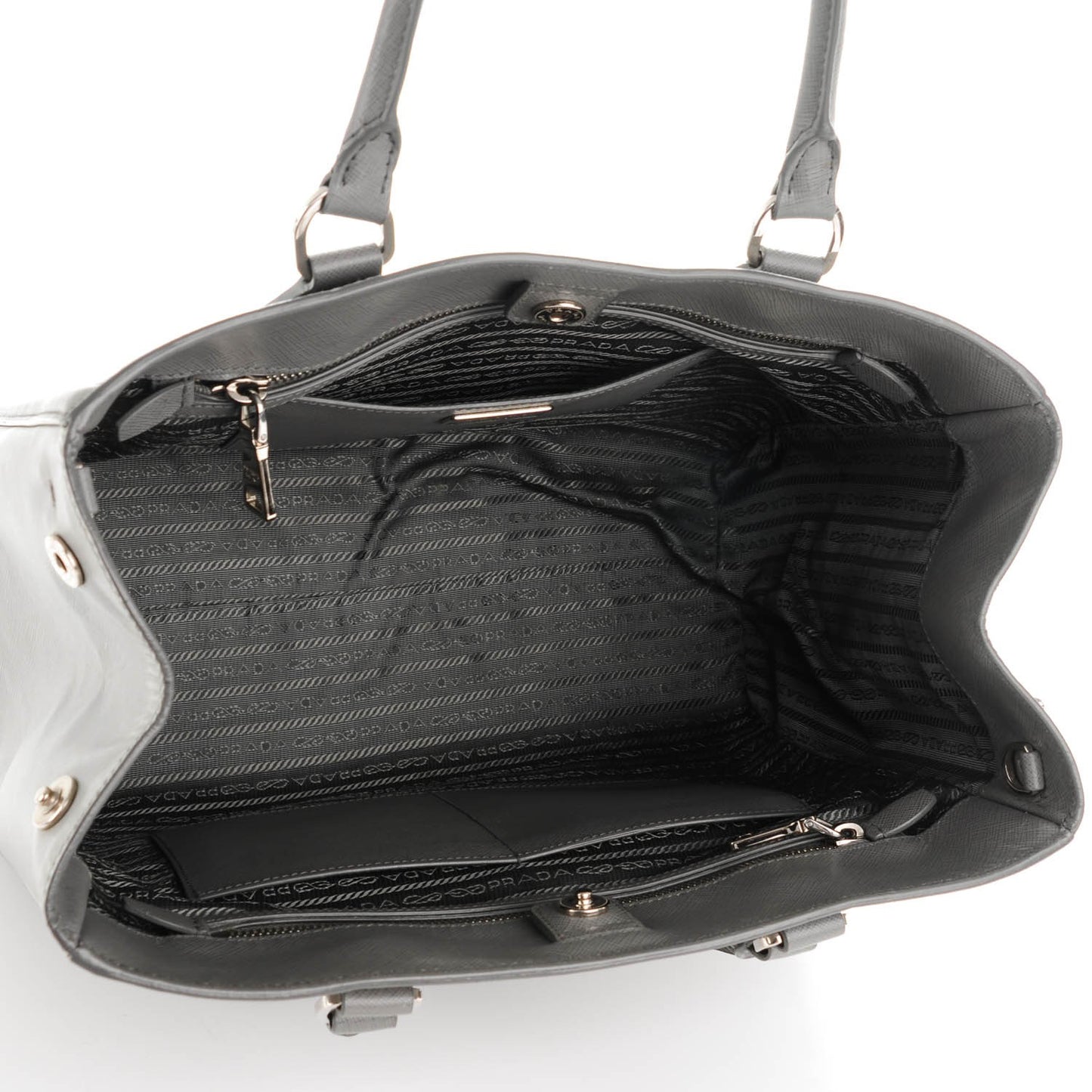 Saffiano Lux Bi-Color Tote Marmo Nube