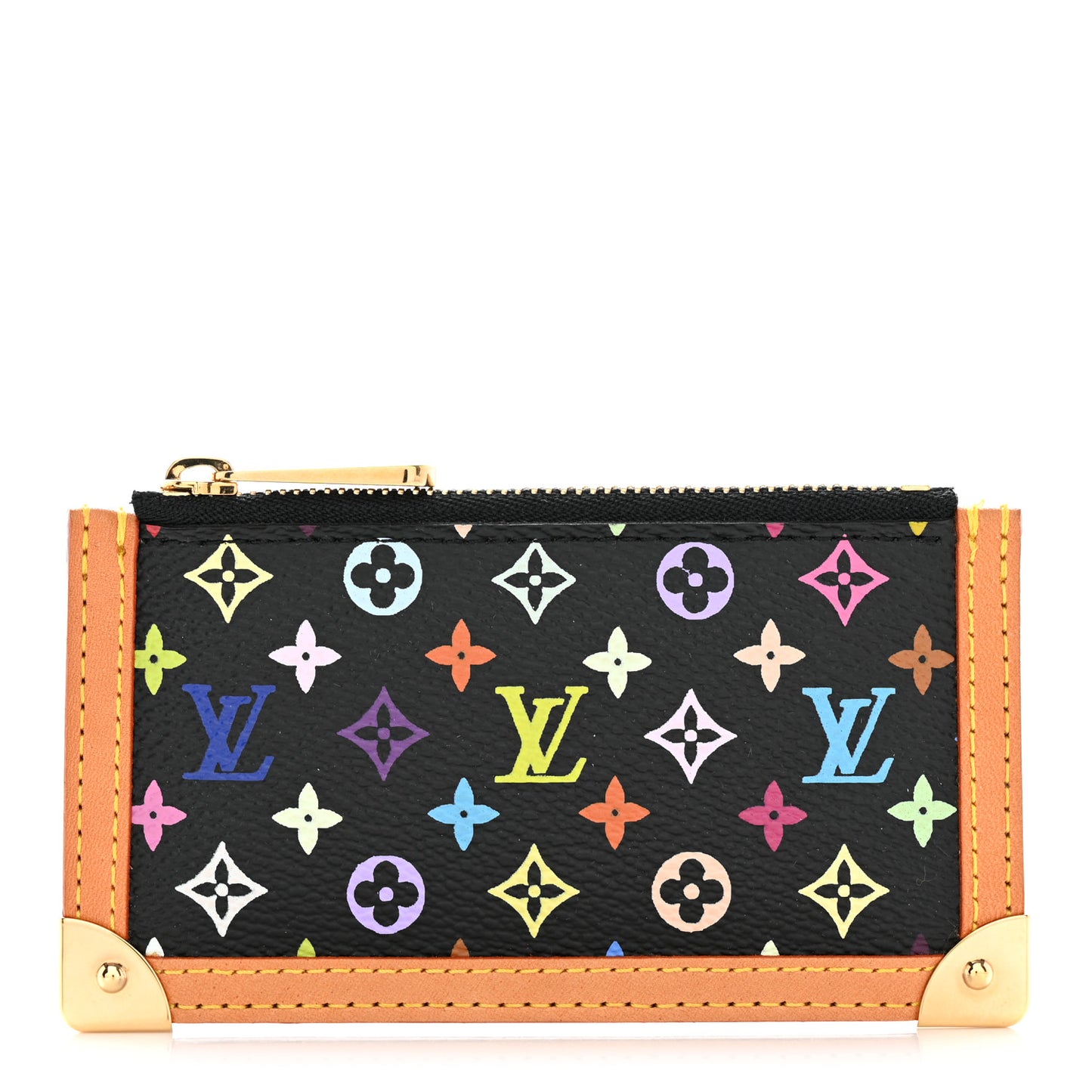 Monogram Multicolor Key Pouch Black