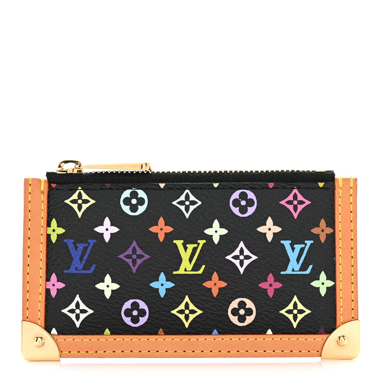Louis Vuitton Monogram Multicolor Key Pouch Black 1 of 9