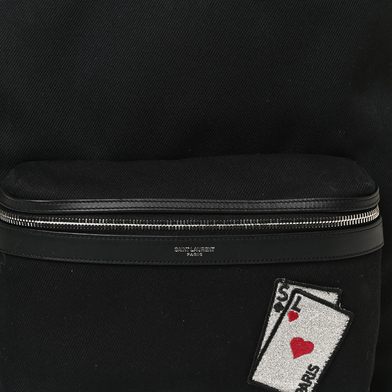 Saint Laurent Canvas SL Playing Cards City Backpack Black 10 of 12