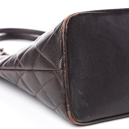Chanel Caviar Quilted Medallion CC Tote Dark Brown 7 of 16