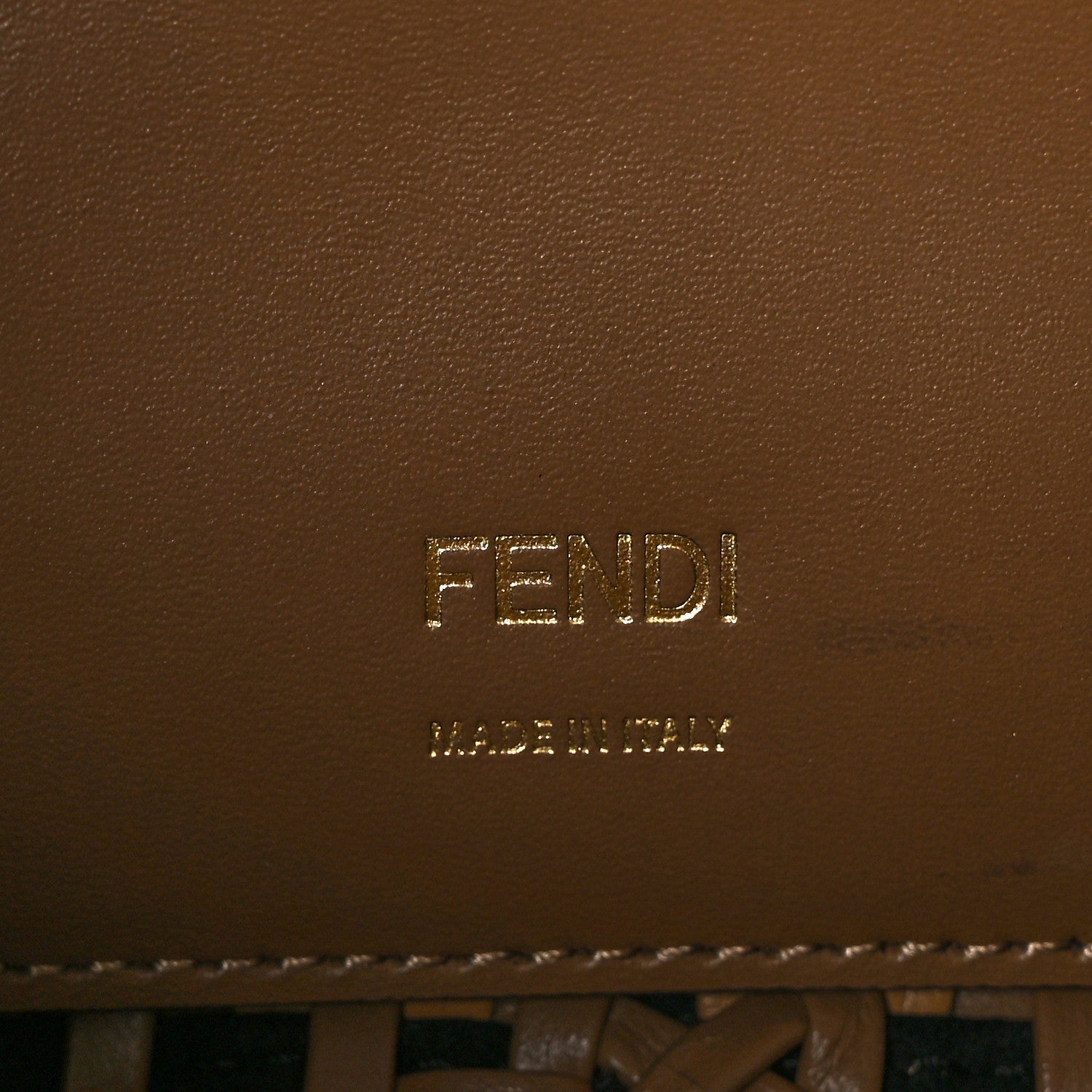 Fendi Nappa FF Woven Baguette Brown 6 of 10