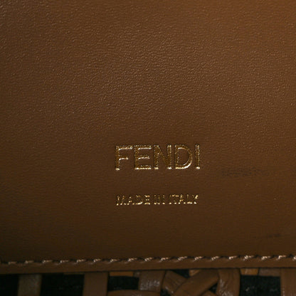 Fendi Nappa FF Woven Baguette Brown 6 of 10