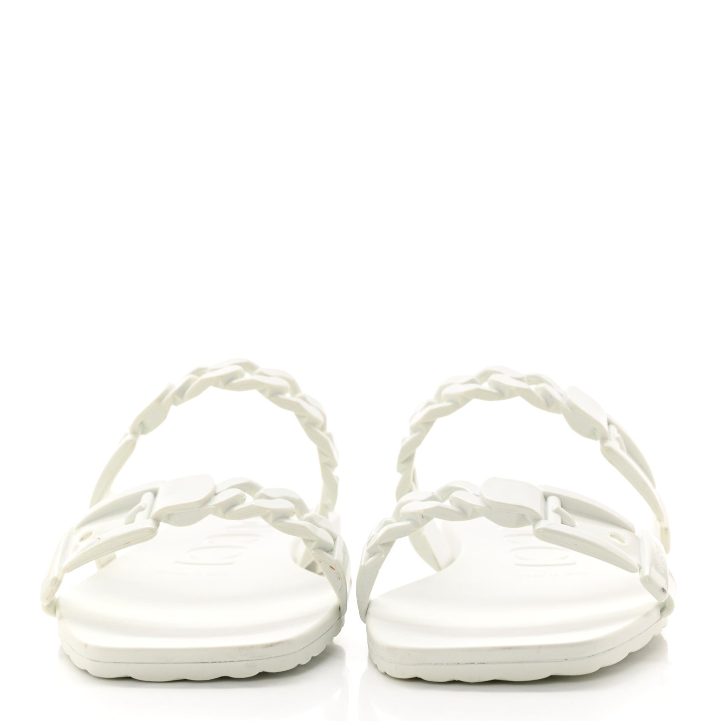 Rubber Womens Slide Sandals 37 White