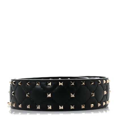 Valentino Garavani Lambskin Rockstud Spike Shoulder Strap Black 2 of 4