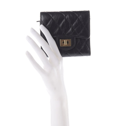 Chanel Aged Calfskin Quilted Reissue Compact Wallet Black 2 of 8