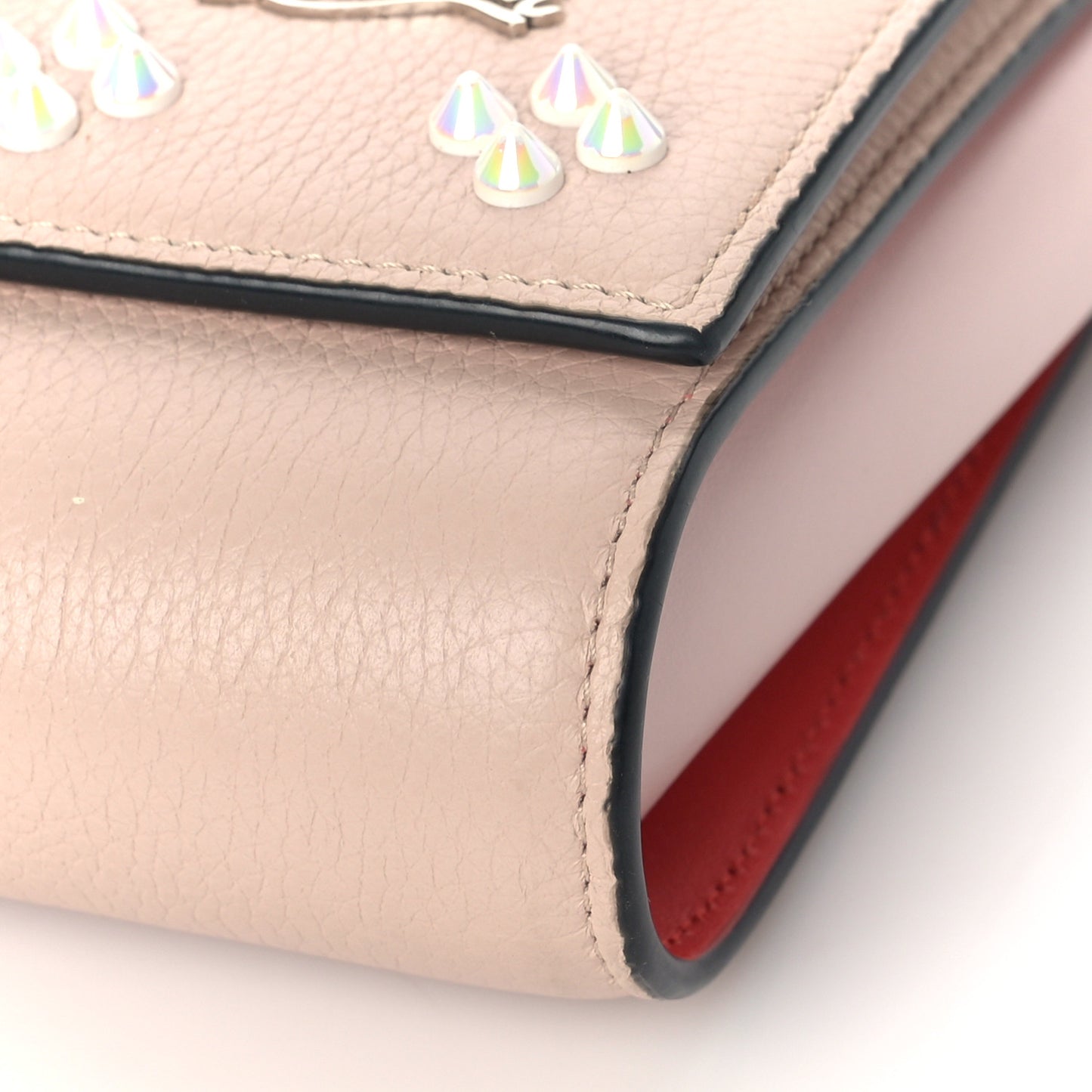 Calfskin Spikes Loubinthesky Paloma Clutch Ballerina
