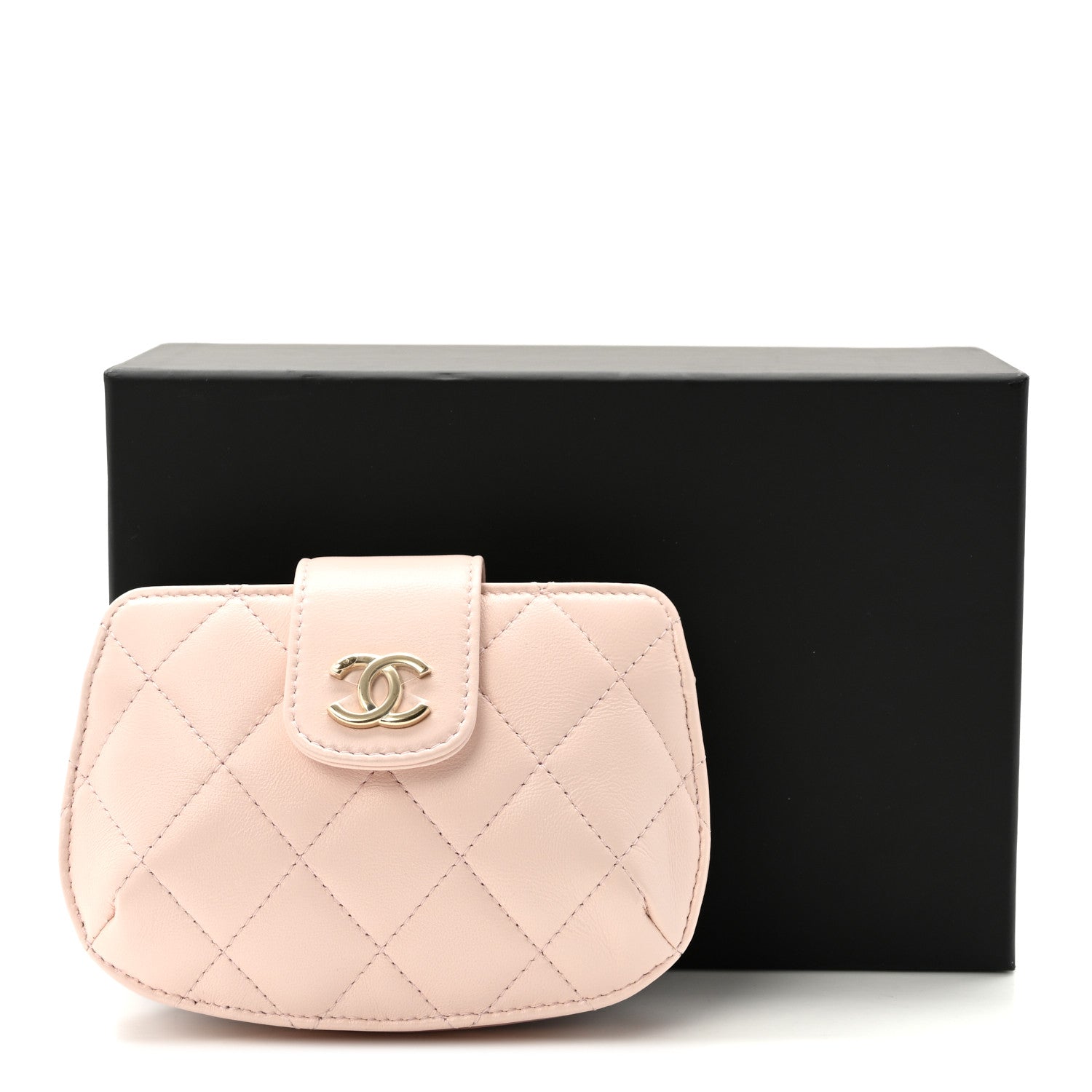 Chanel Lambskin Quilted Mini CC Chain Bag Light Pink 10 of 10