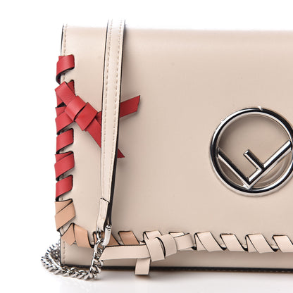 Fendi Vitello Liberty F is Fendi Whipstitch Bow Wallet On Chain Camelia Multicolor 10 of 11