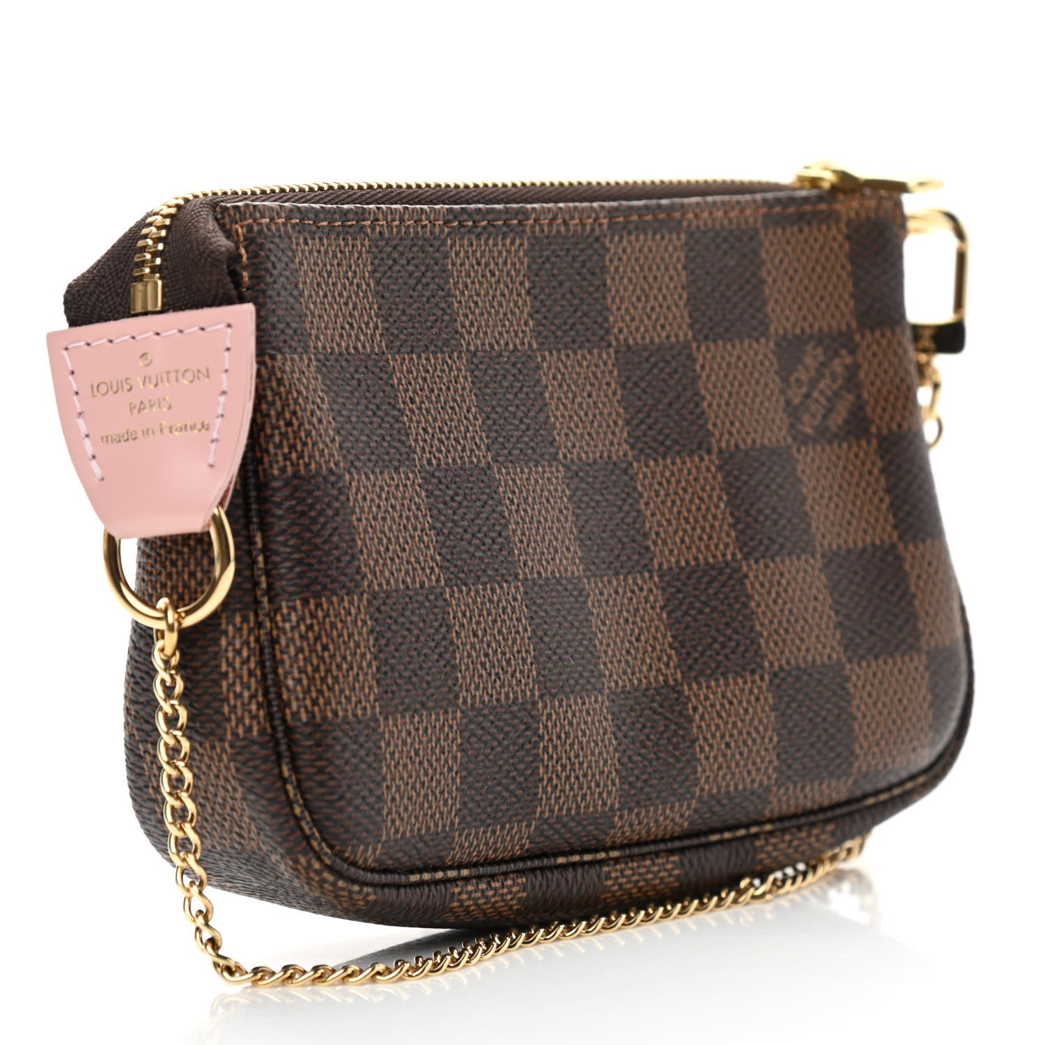 Louis Vuitton Damier Ebene 2020 Christmas Animation Big Wheel Mini Pochette Accessories Rose Ballerine 3 of 7
