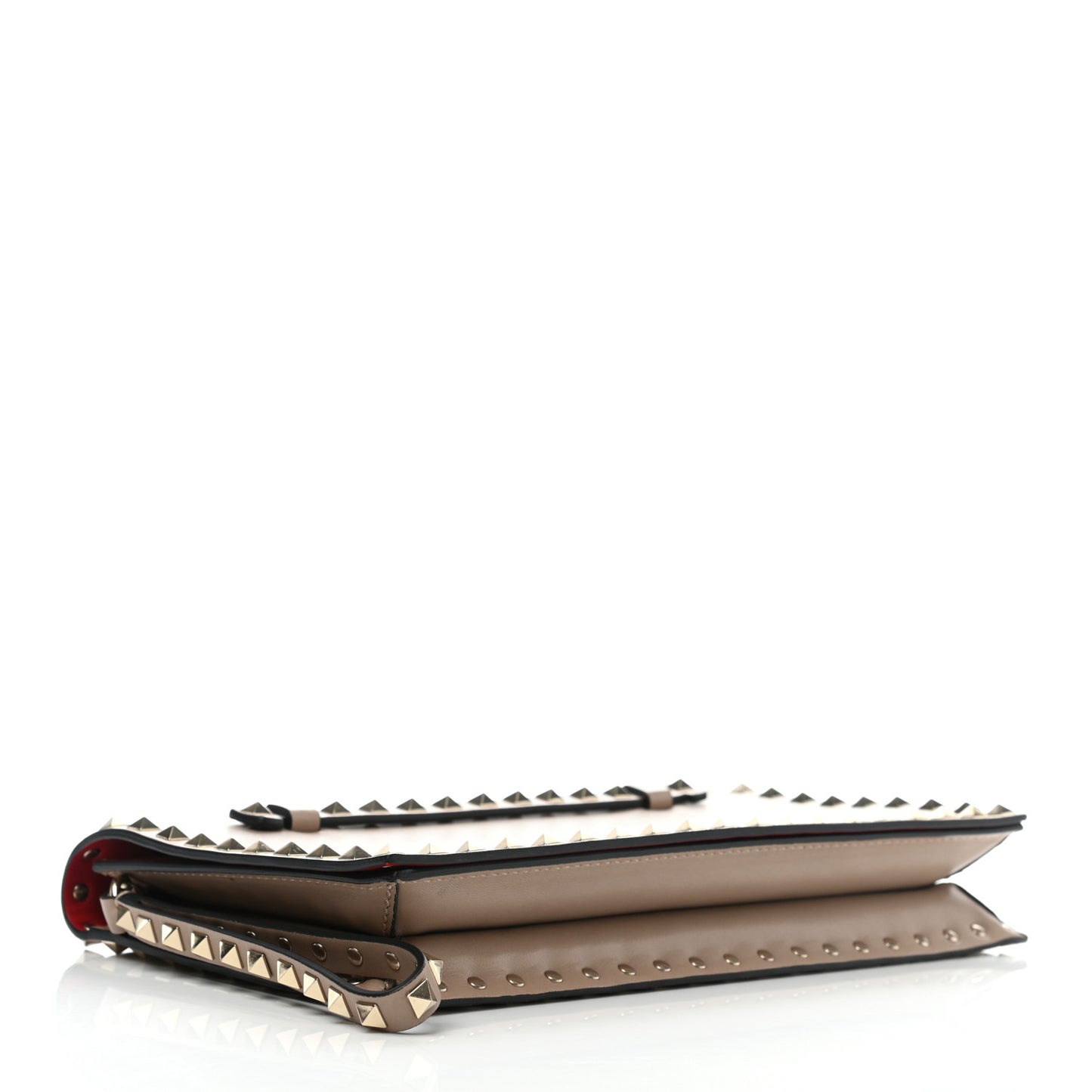 Nappa Rockstud Wristlet Clutch Poudre