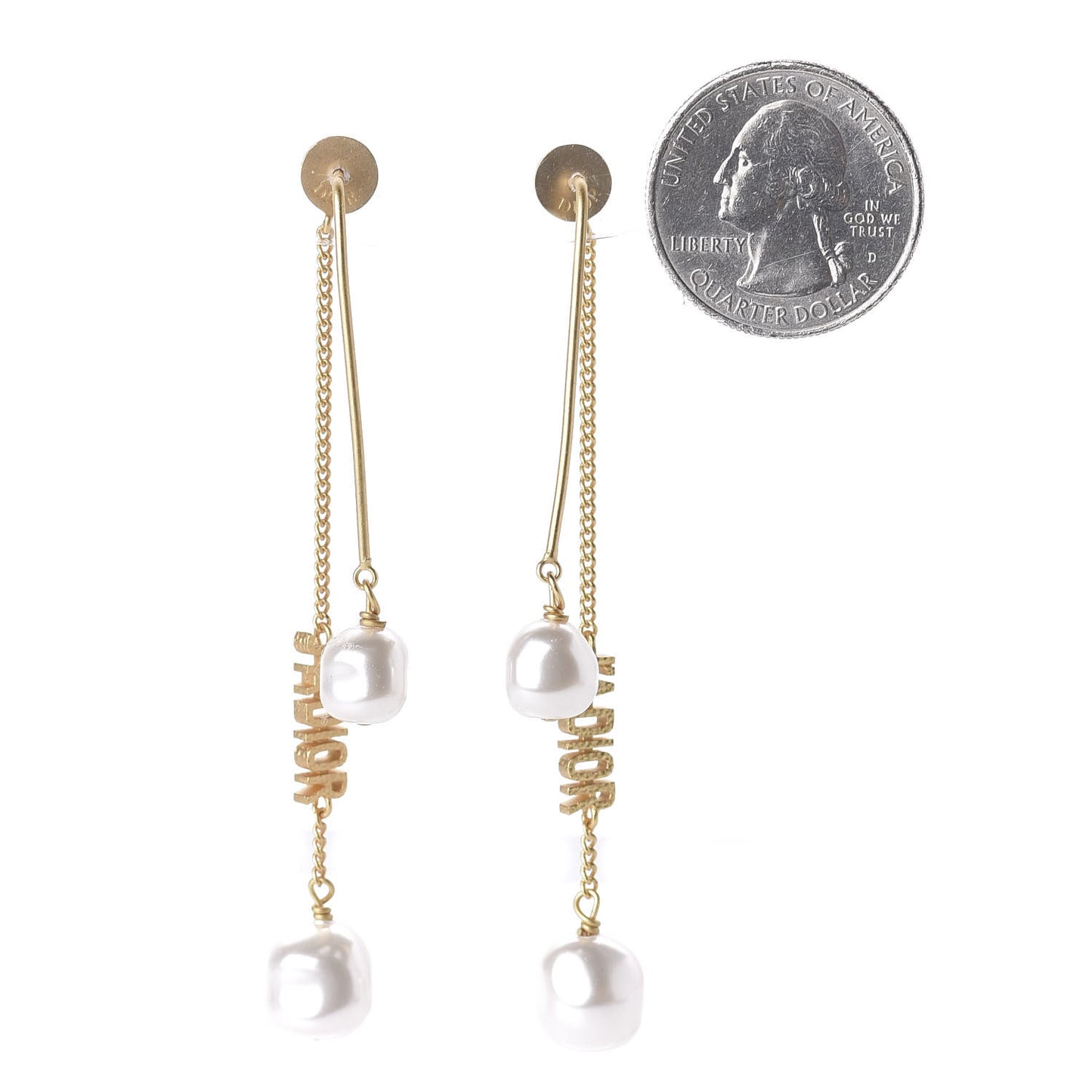 Pearl J'adior Dangle Earrings Gold