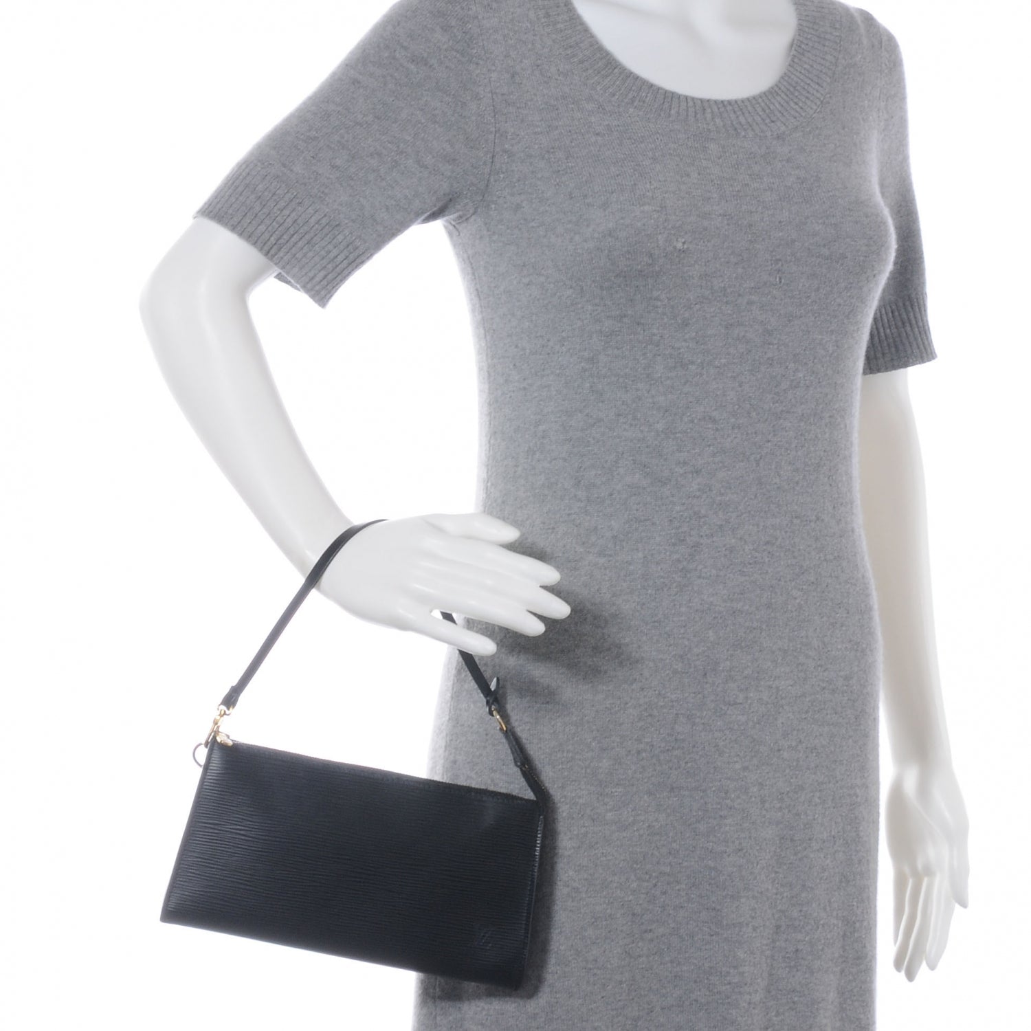 Louis Vuitton Epi Pochette Accessories 24 Black 2 of 7