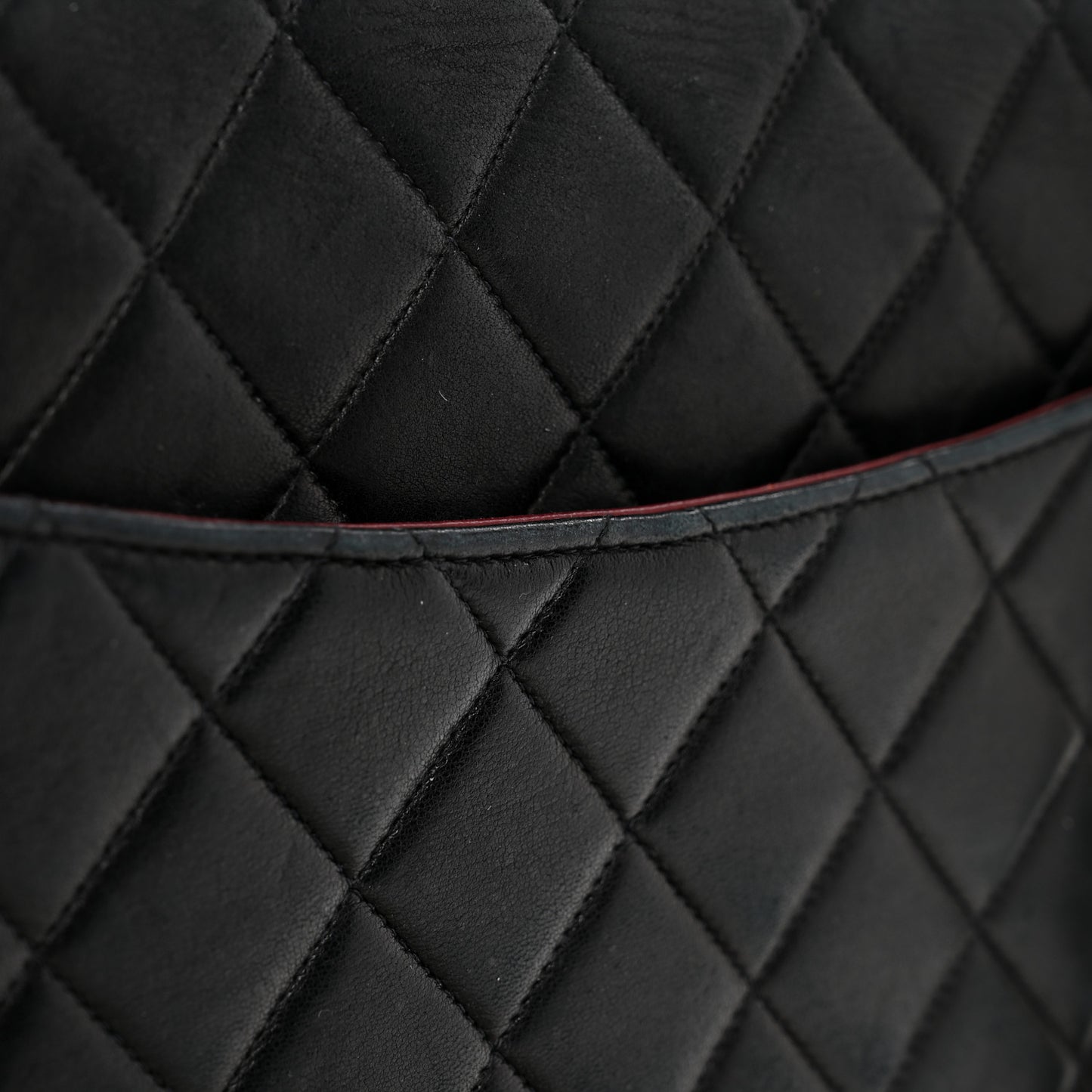 Lambskin Quilted XL Jumbo Single Flap Black