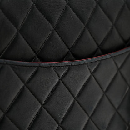 Chanel Lambskin Quilted XL Jumbo Single Flap Black 10 of 14