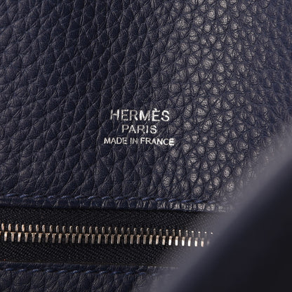 Hermes Taurillon Clemence Victoria II Cabas 32 Bleu Abysse 6 of 8