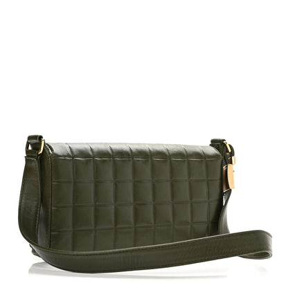 Chanel Lambskin Quilted CC Chocolate Bar Flap Green 3 of 12