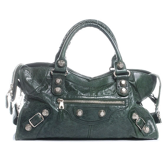 Balenciaga Agneau Giant 21 Silver Hardware Part Time Emerald 1 of 7