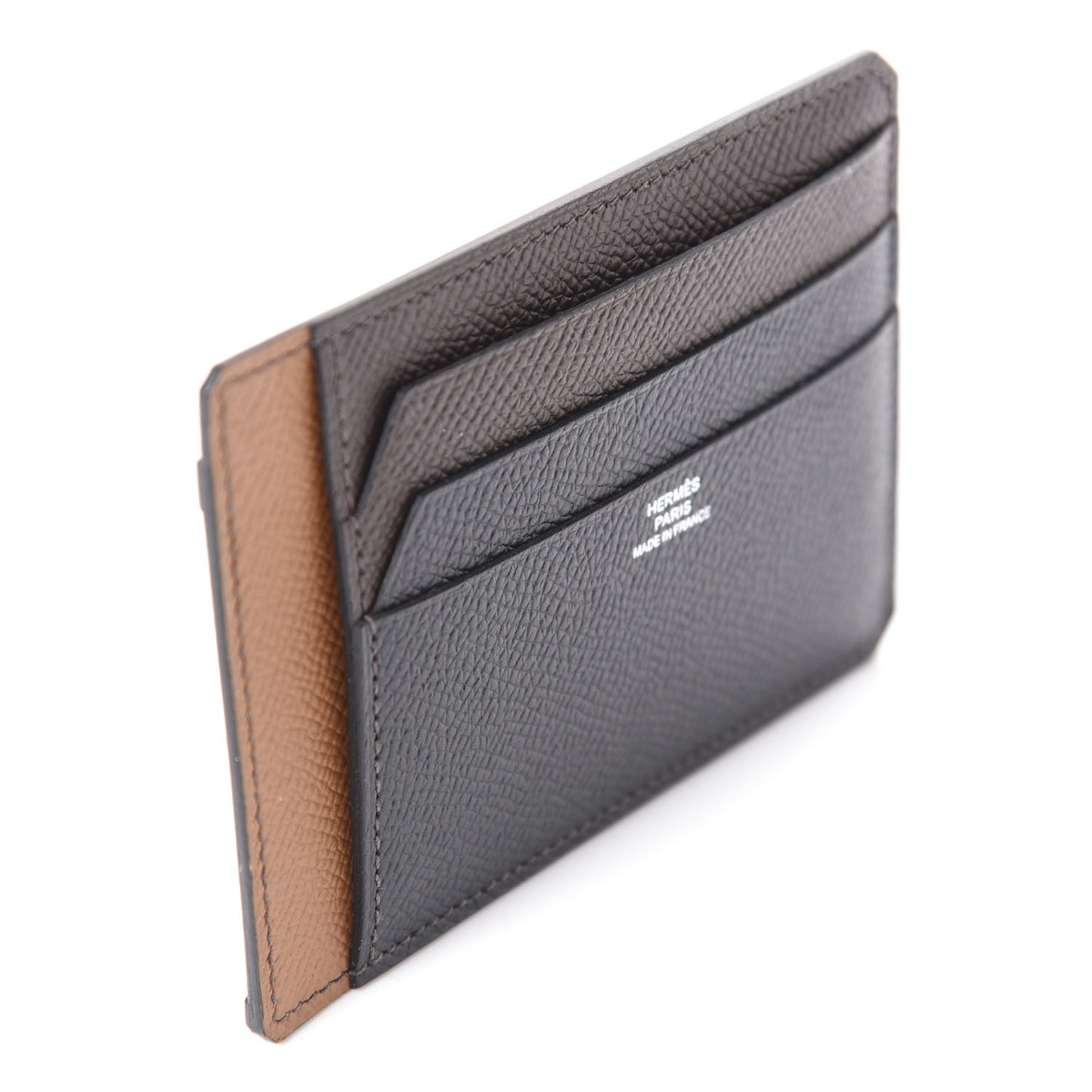 Epsom City 8CC Colorblock Card Holder Black Gold Chocolate