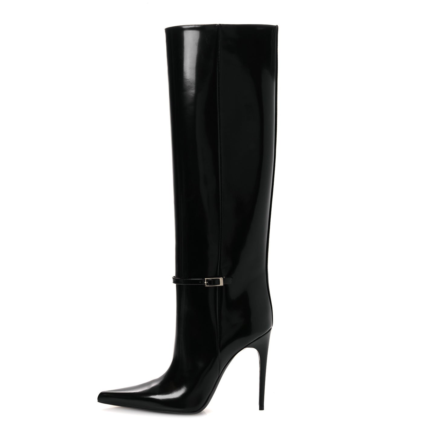 Glazed Calfskin Vendome 110 Boots 40 Black