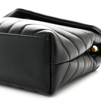 Saint Laurent Calfskin Y Quilted Monogram Small Loulou Chain Satchel Black 9 of 9
