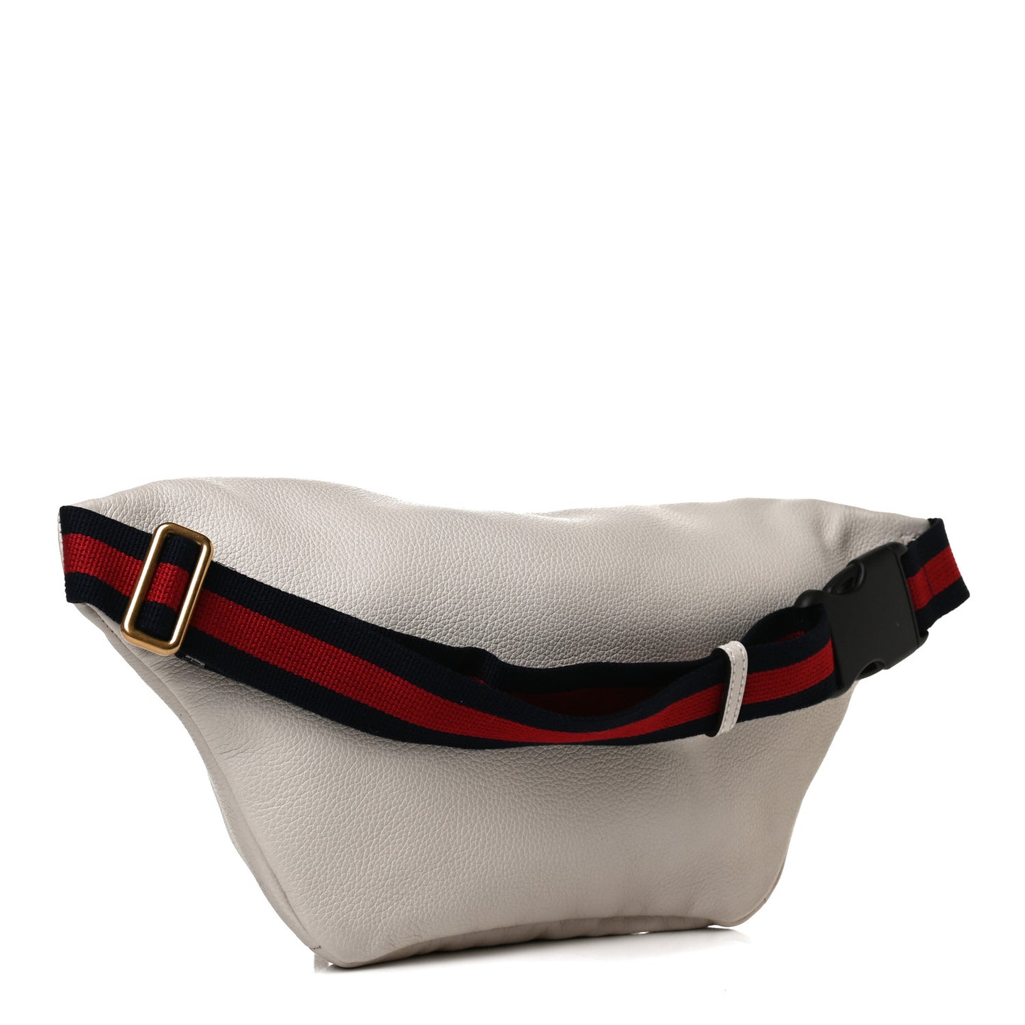 Grained Calfskin Logo Belt Bag White