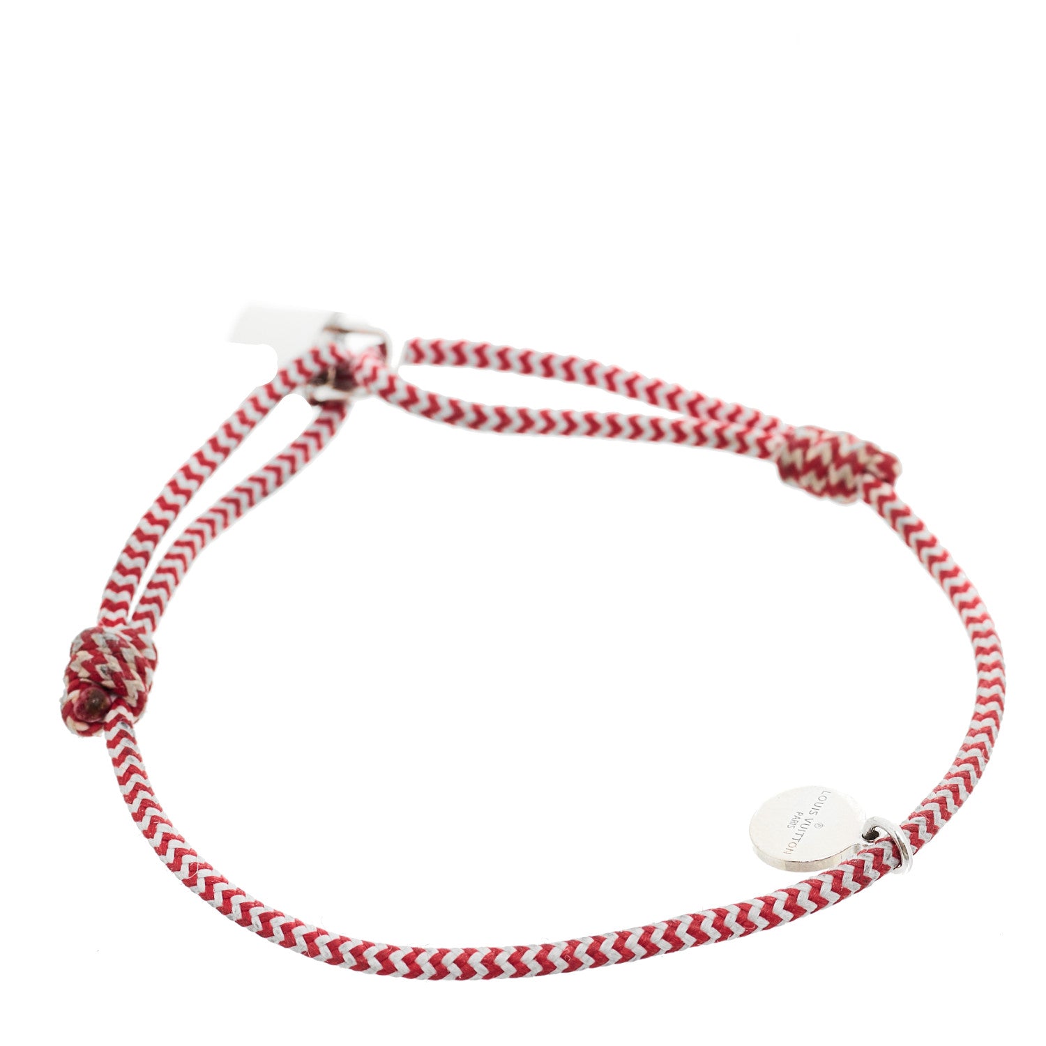 Louis Vuitton X UNICEF Sterling Silver Lockit Bracelet Red White 2 of 4
