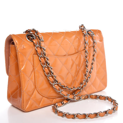 Chanel Patent Quilted Small Double Flap Orange 3 of 12