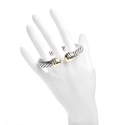 David Yurman Sterling Silver 14K Yellow Gold 10mm Cable Classics Bracelet 2 of 4