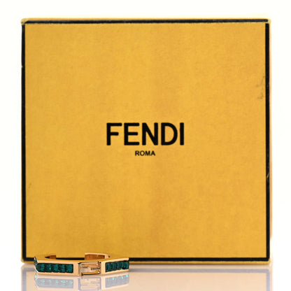Fendi Metal Crystal F is Fendi Ring L Gold Green 6 of 6