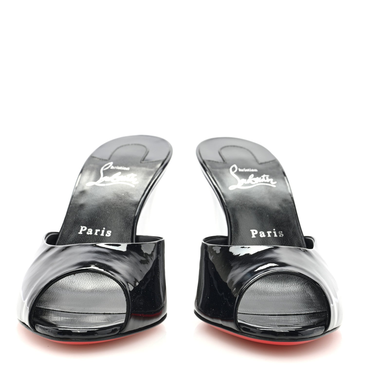 Christian Louboutin Patent Me Dolly Zeppa 85 Sandals 39 Black 2 of 7