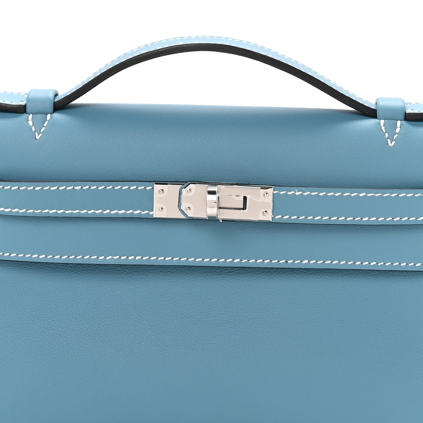 Swift Kelly Pochette Clutch Blue Jean