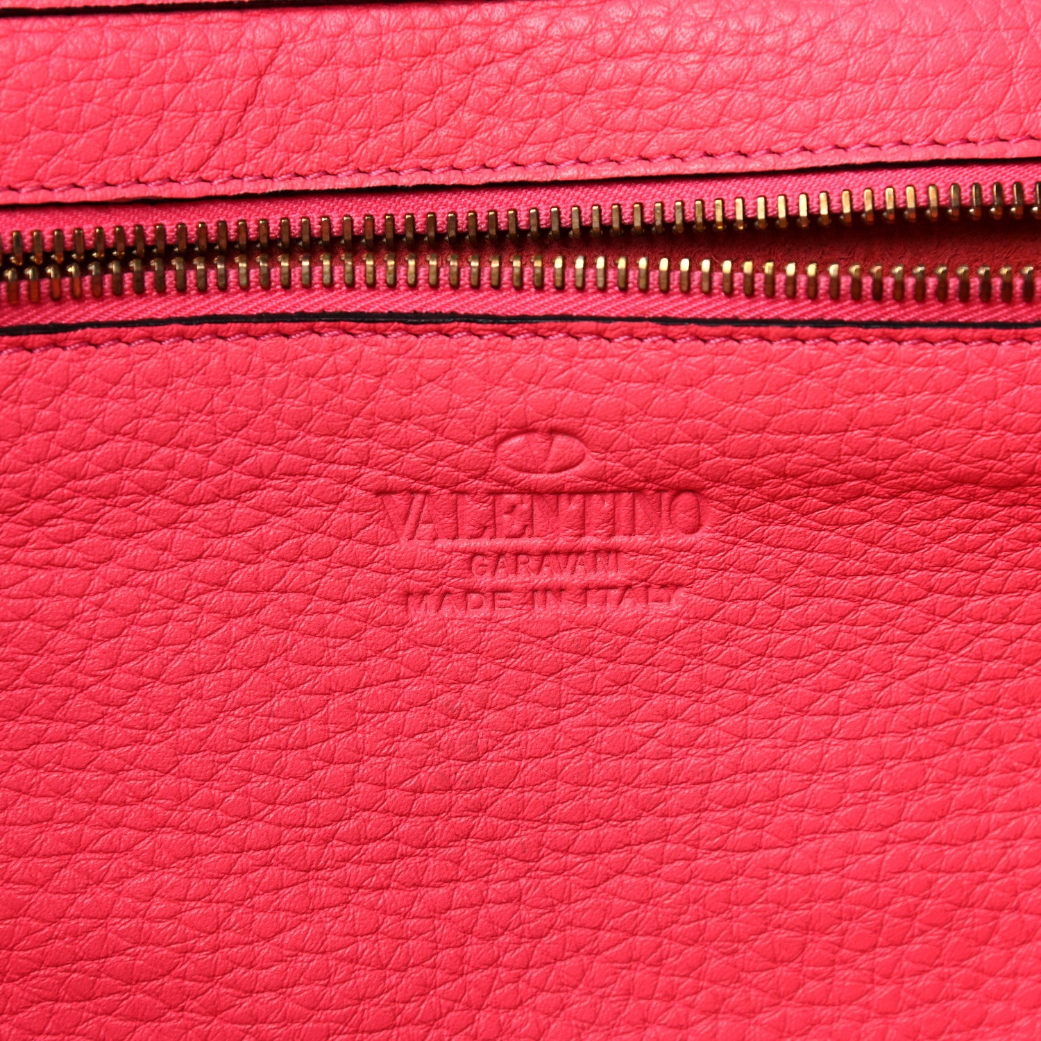 Valentino Garavani Pebbled Calfskin Medium Rockstud Tote Fuxia Fluo 6 of 16