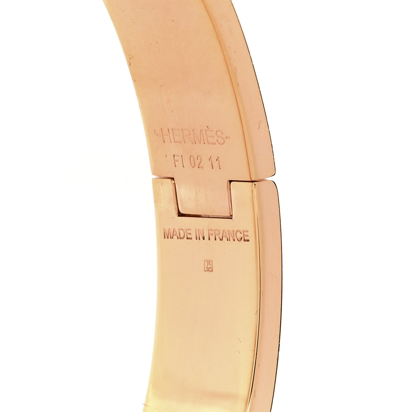 Enamel Narrow Clic Clac H Bracelet PM Marron Glace