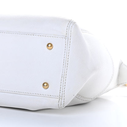 Chanel Calfskin CC Hobo White 10 of 15