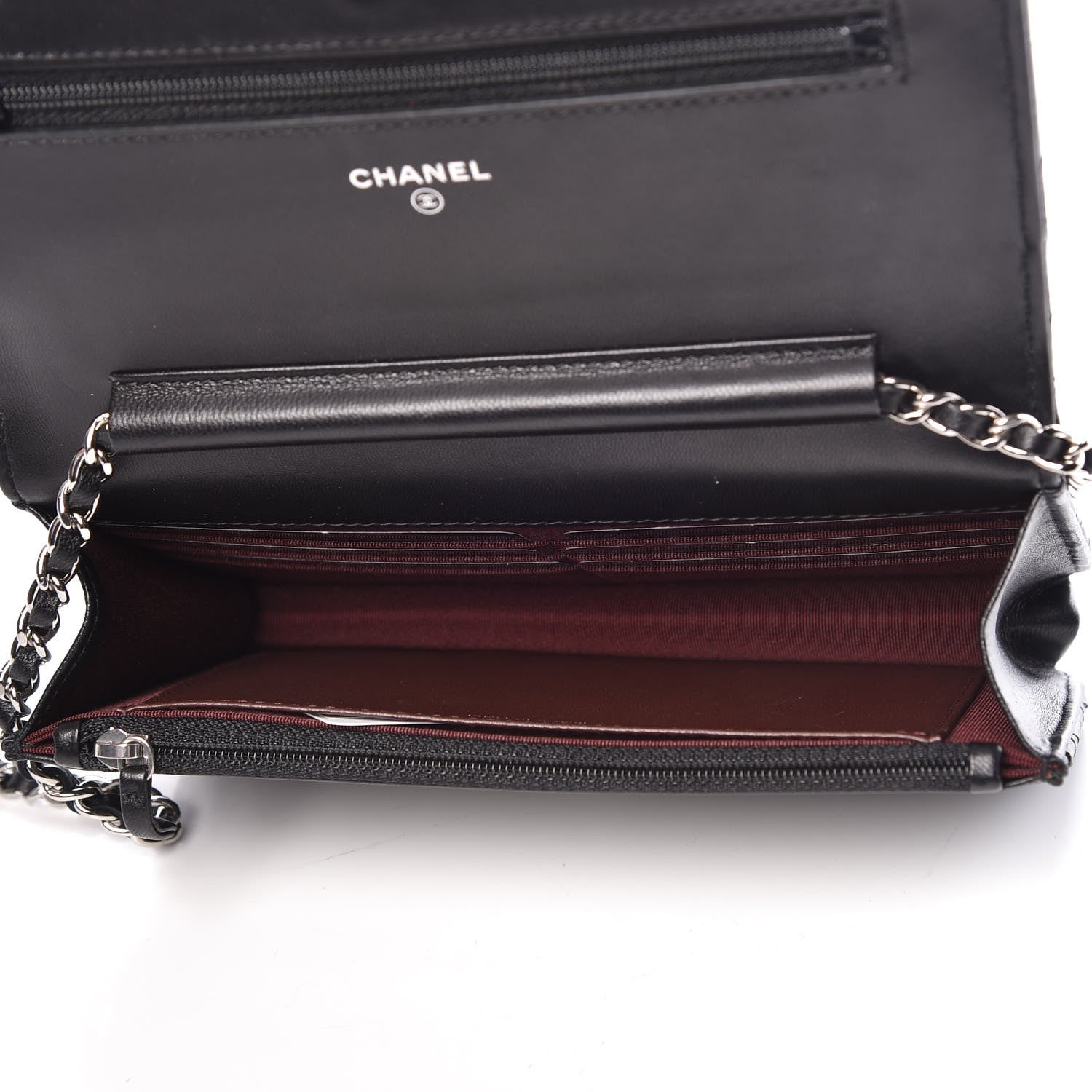 Chanel Lambskin Quilted Wallet On Chain WOC Black 5 of 8