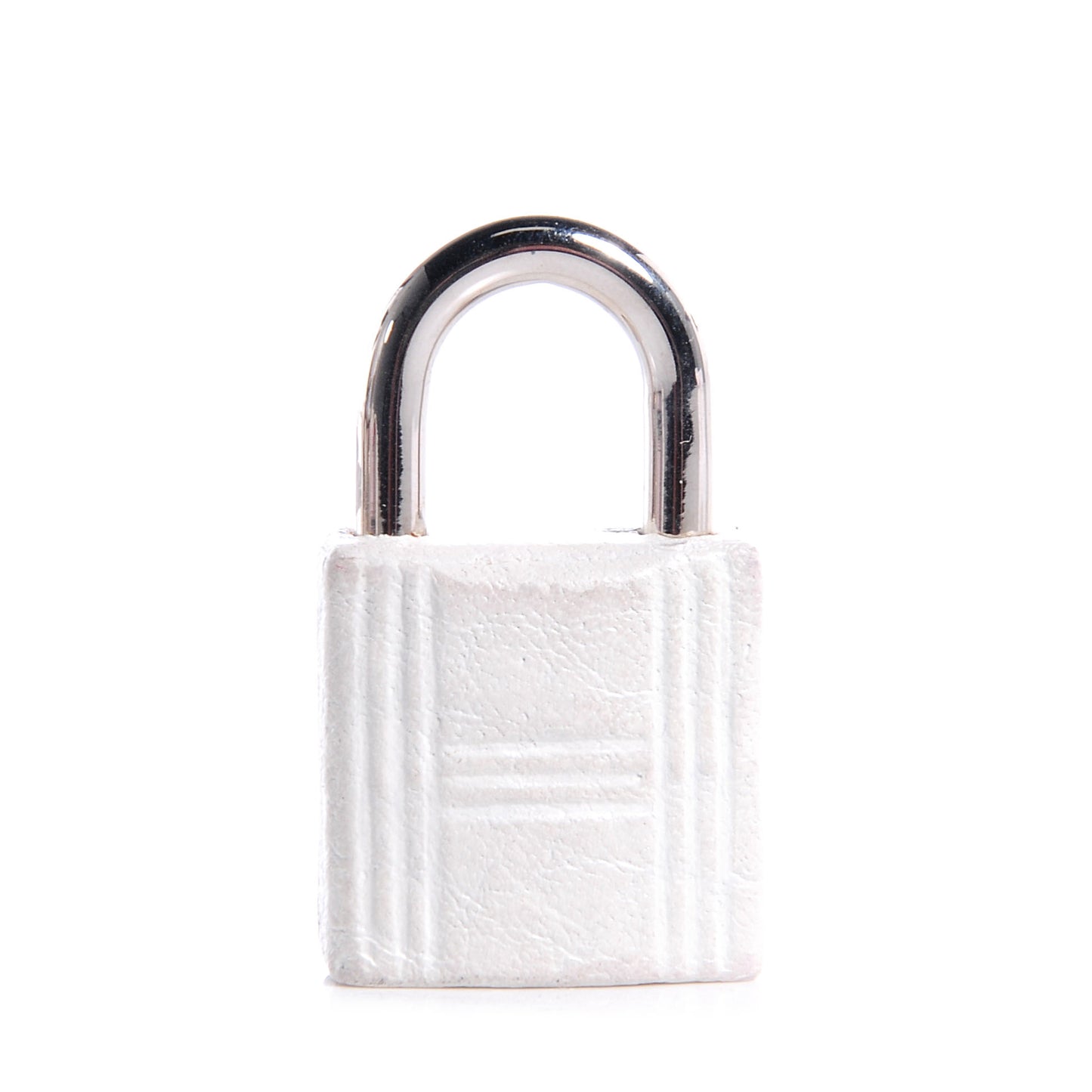 Taurillon Clemence Clochette Lock and Key White