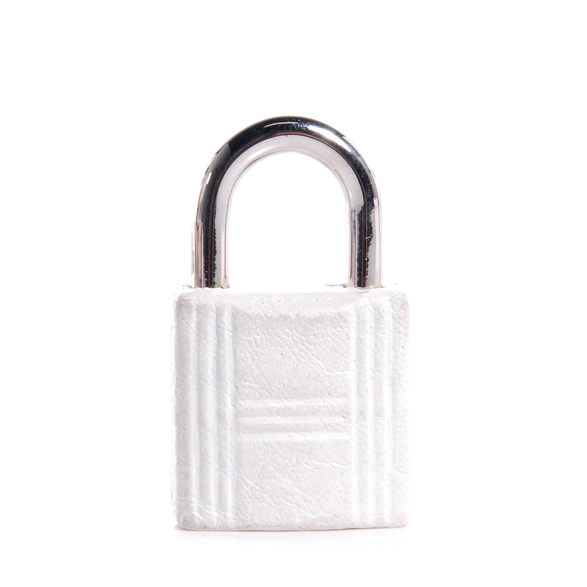 Hermes Taurillon Clemence Clochette Lock and Key White 4 of 7