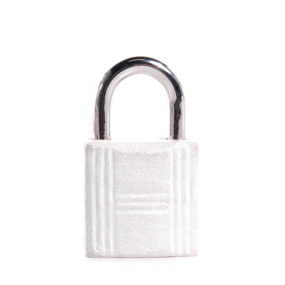 Hermes Taurillon Clemence Clochette Lock and Key White 4 of 7