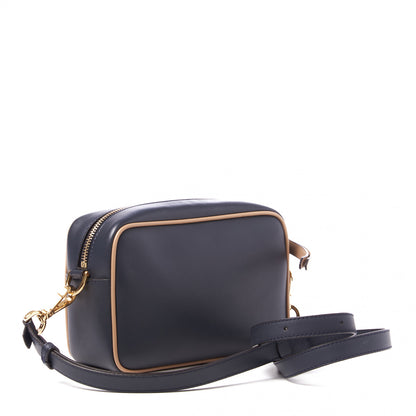 Fendi Vitello Century Matte Stamp Patch Bi-Color Mini Camera Case Blue Notte Amido Pink 2 of 8