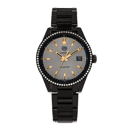 Tag Heuer Stainless Steel Diamond Bezel 39mm Carrera Lady Quartz Watch Grey WAR1115 1 of 9