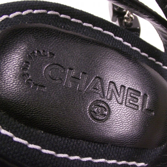 Chanel Dice Pumps Shoes 40 Black 7 of 8