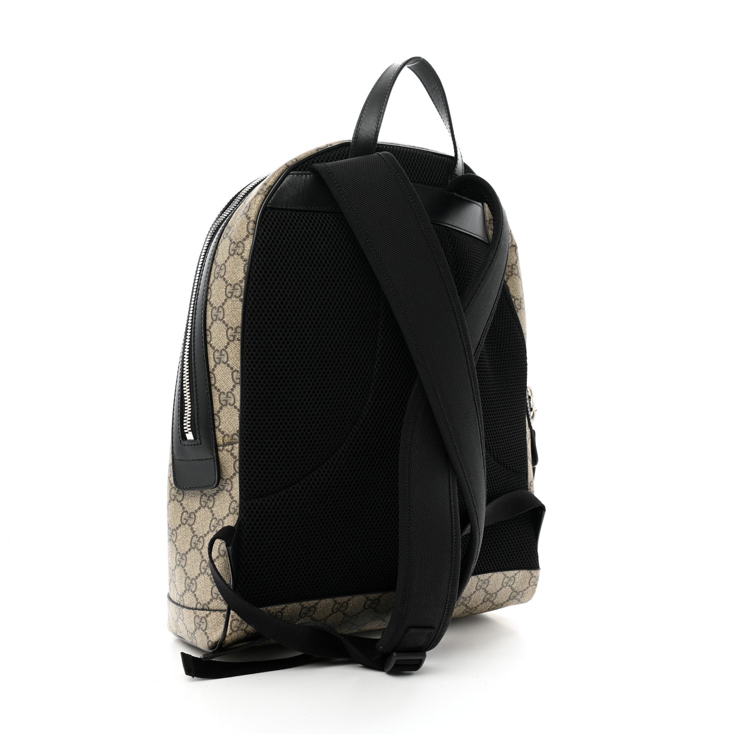 GG Supreme Monogram Web Dome Backpack Black
