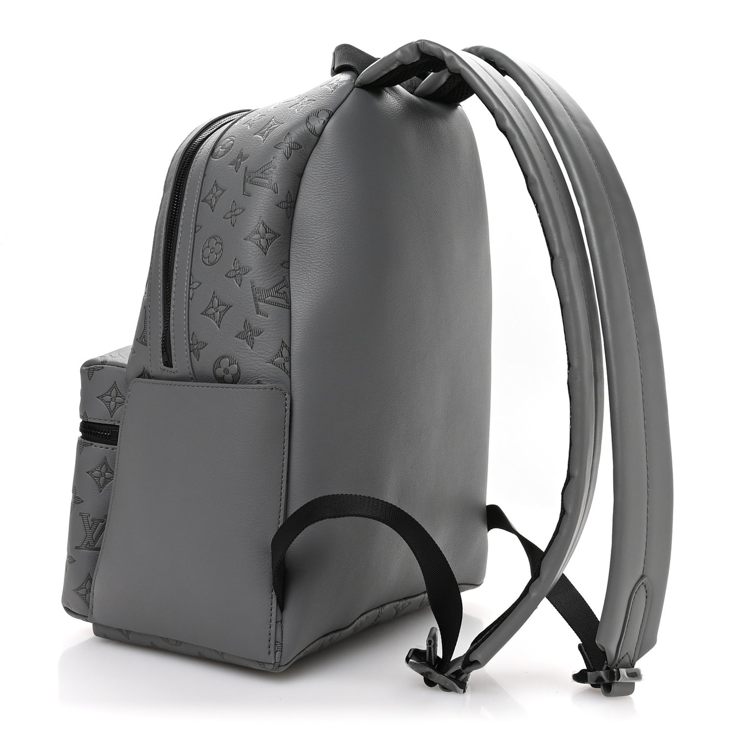 Calfskin Monogram Shadow Discovery Backpack Anthracite Gray