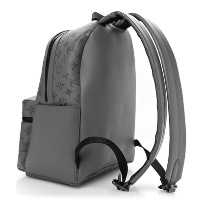 Louis Vuitton Calfskin Monogram Shadow Discovery Backpack Anthracite Gray 3 of 10
