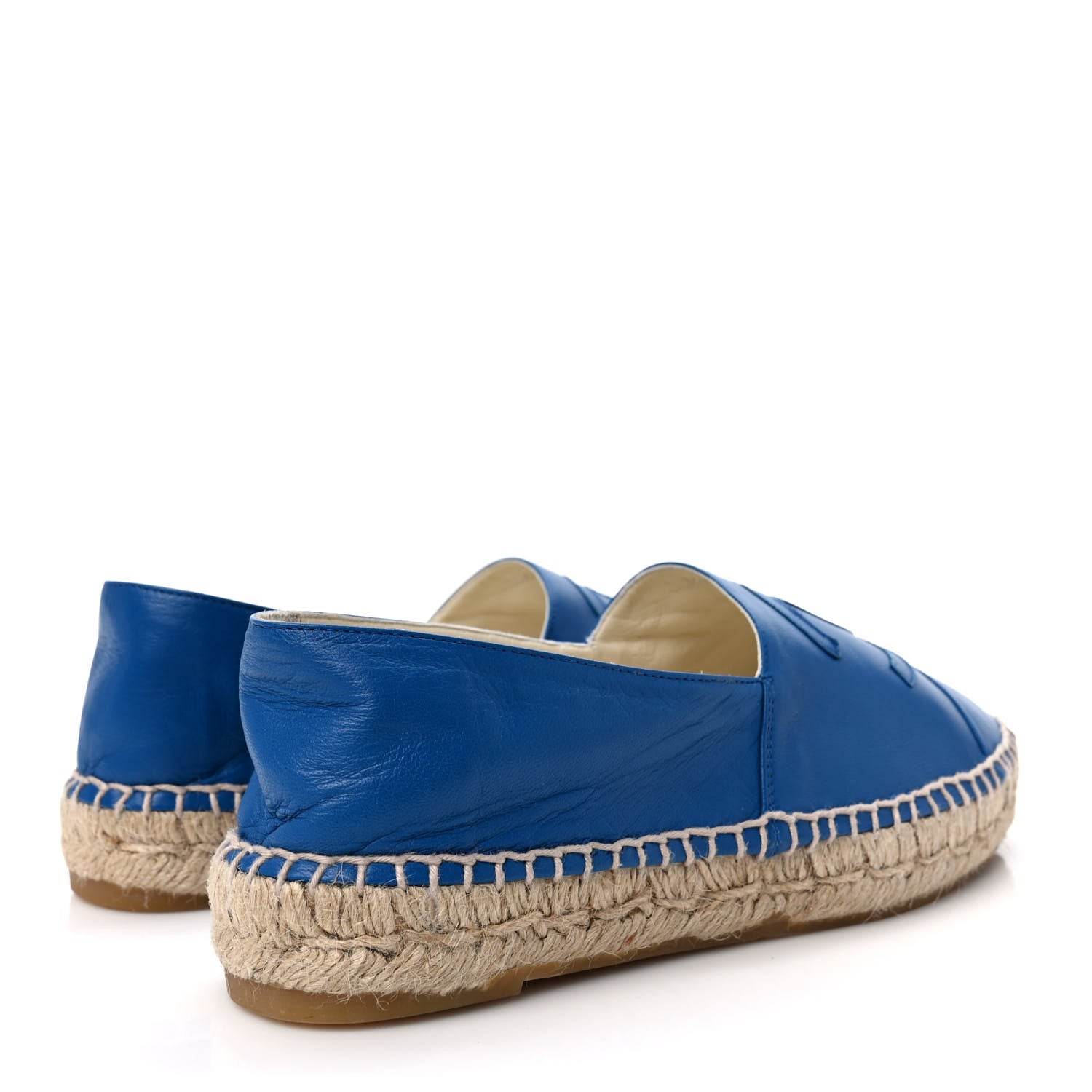 Chanel Lambskin CC Espadrilles 38 Blue 4 of 8