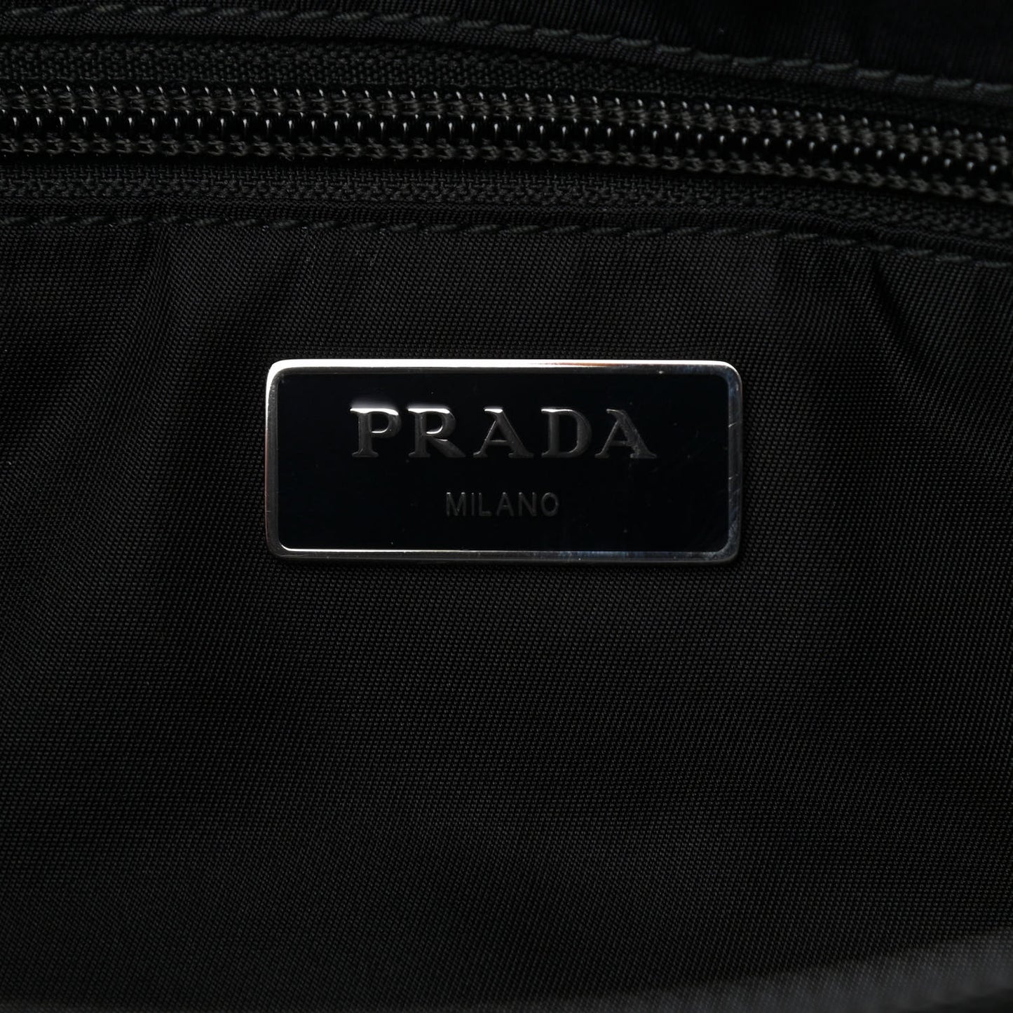 Tessuto Nylon Double Pocket Belt Bag Black