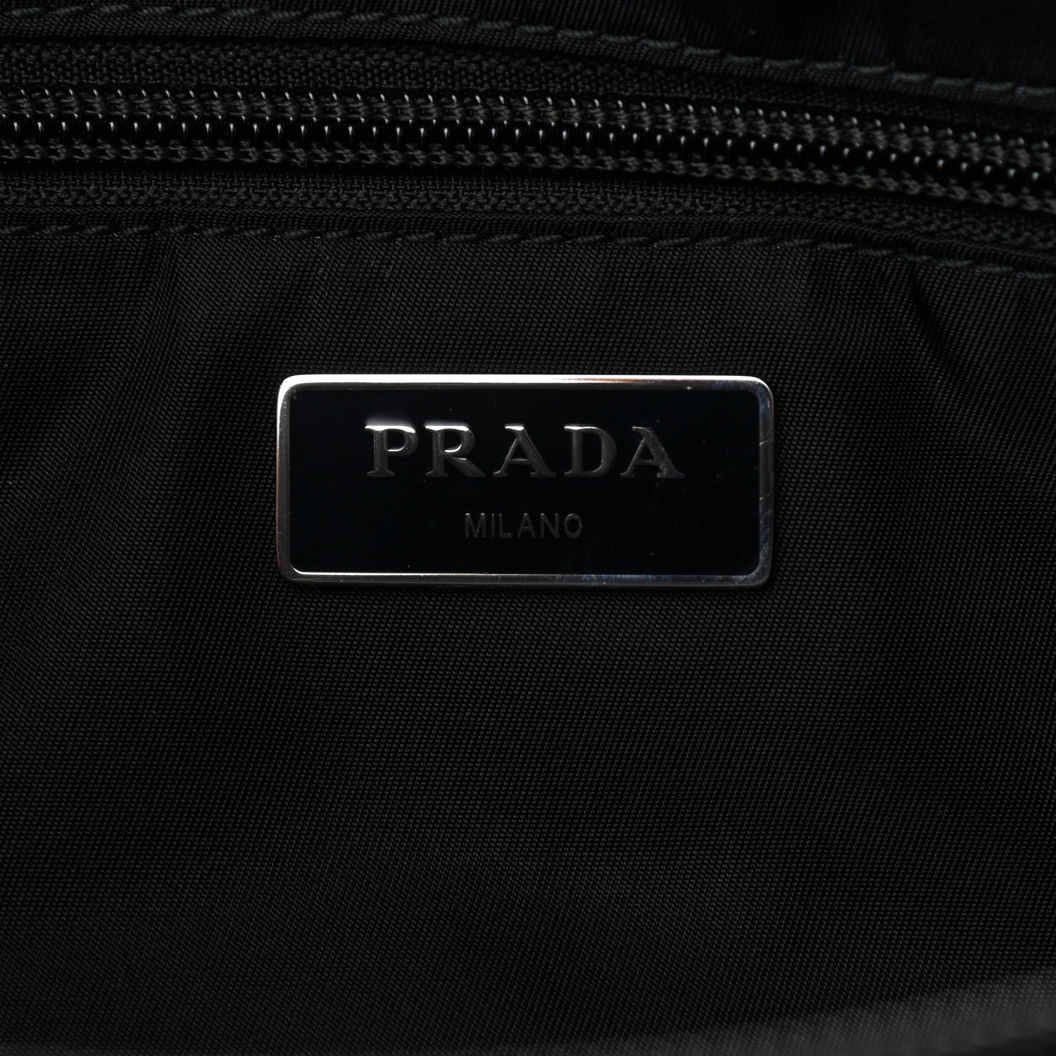 Prada Tessuto Nylon Double Pocket Belt Bag Black 8 of 9