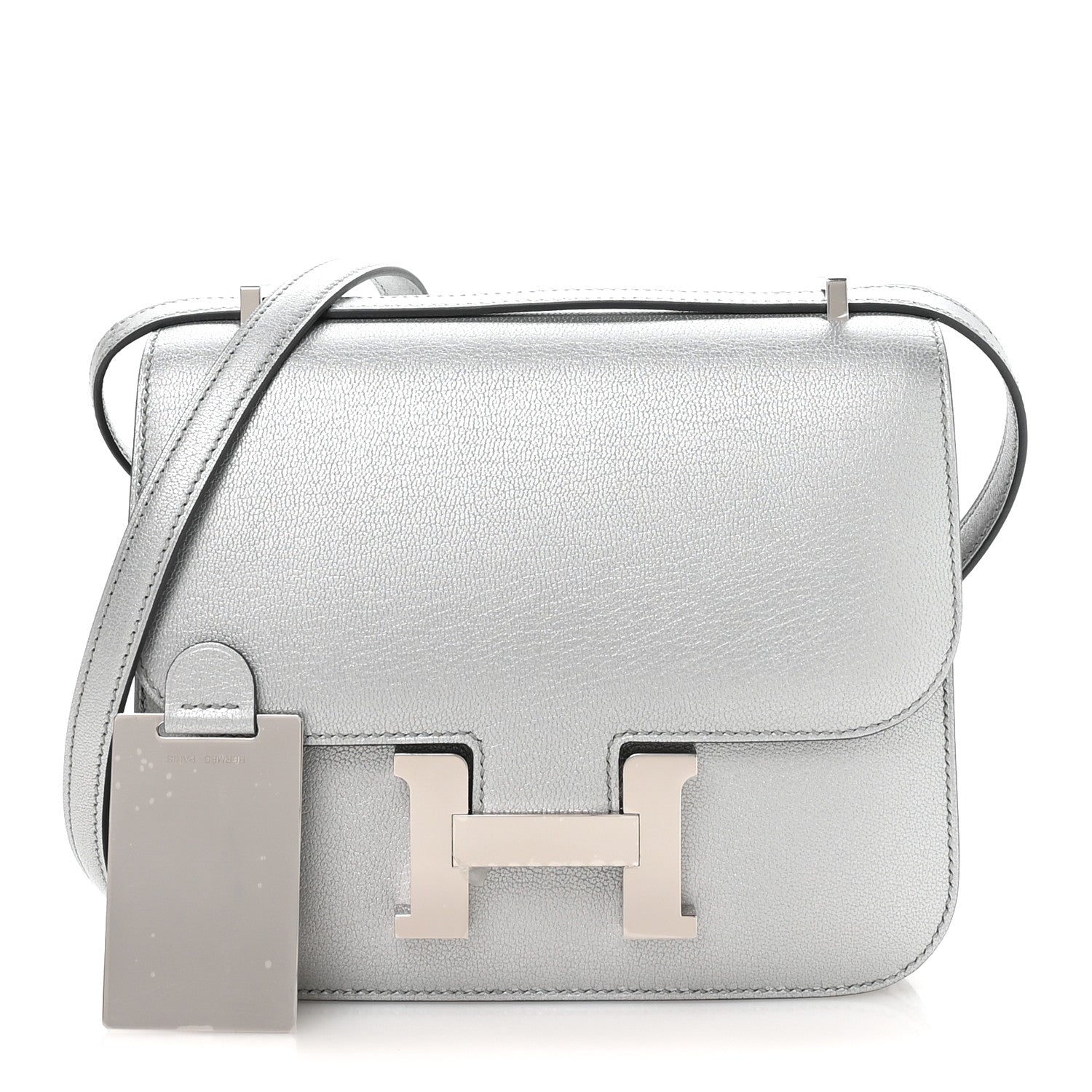 Hermes Metallic Chevre Chamkilight Constance 18 Argent 2 of 11